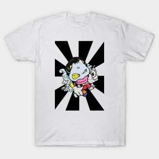 Dope mini masked man cartoon illustration T-Shirt